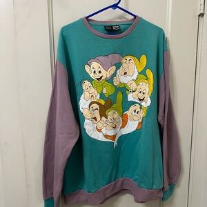 Disney Snow White Teal and Gray Sweatshirt